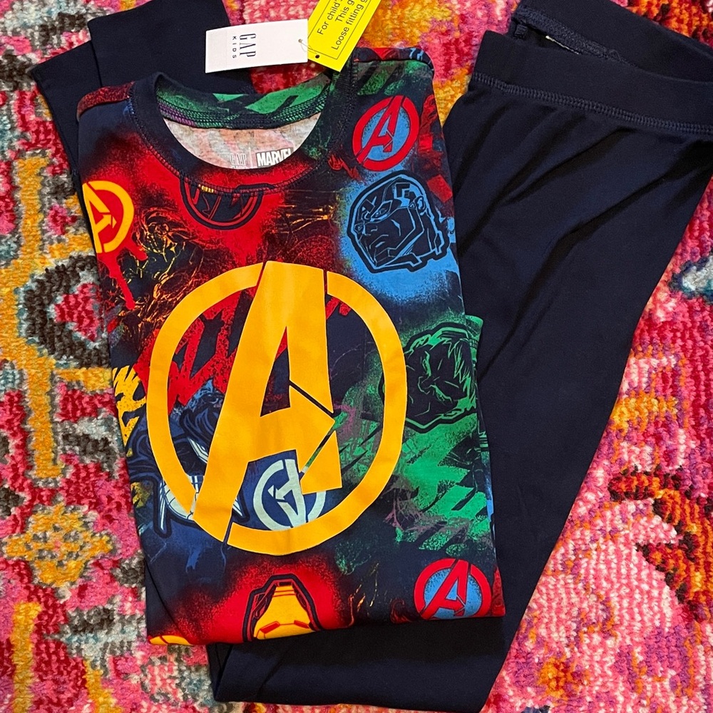 Marvel Avengers Gap Kids PJ Set Size 14